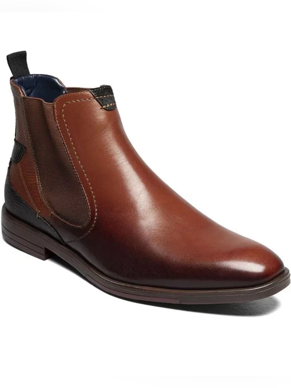 🖤🖤 Stacy Adams Men's Rayford Plain Toe Chelsea Boots 12M NWT